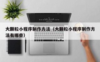 伊川大颗粒小程序制作方法（大颗粒小程序制作方法有哪些）